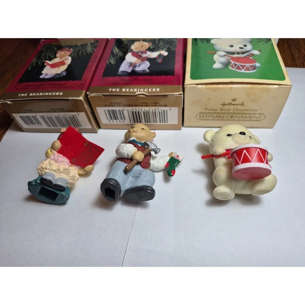 Hallmark Christmas Ornaments Lot Of 3 -the Bearingers And Polar Bear Drummer